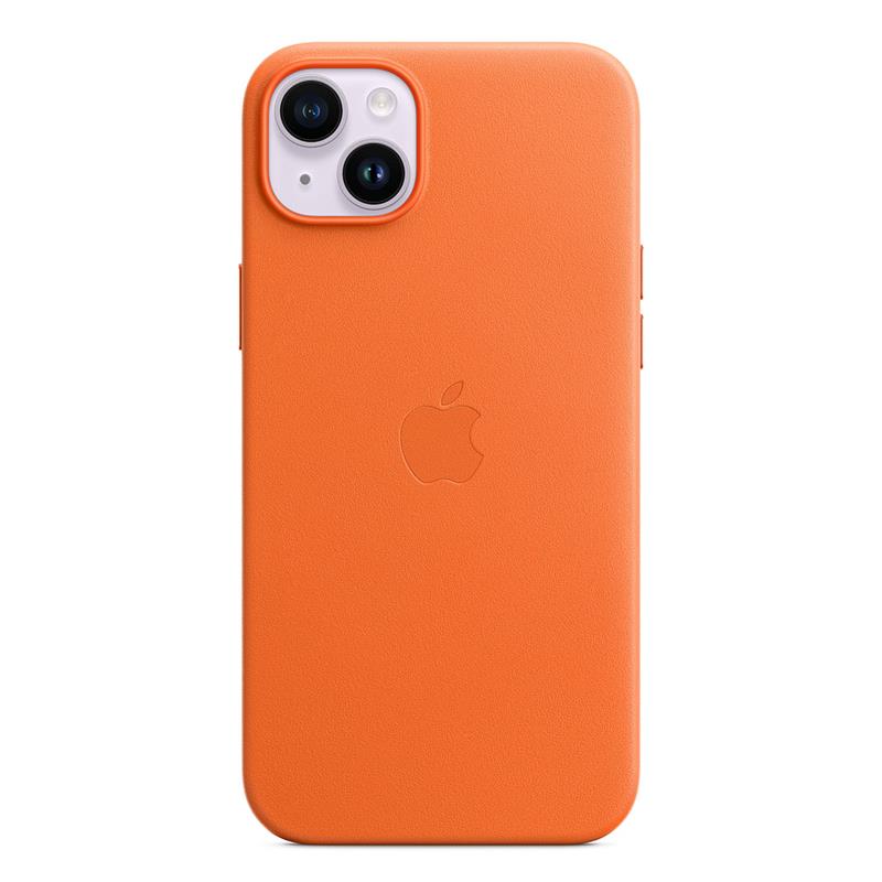 Apple iPhone 14 Plus Leather Case with MagSafe - Orange 