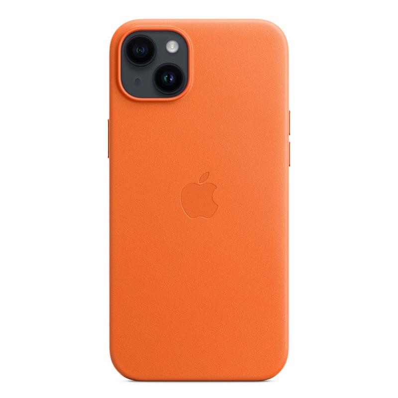 Apple iPhone 14 Plus Leather Case with MagSafe - Orange 