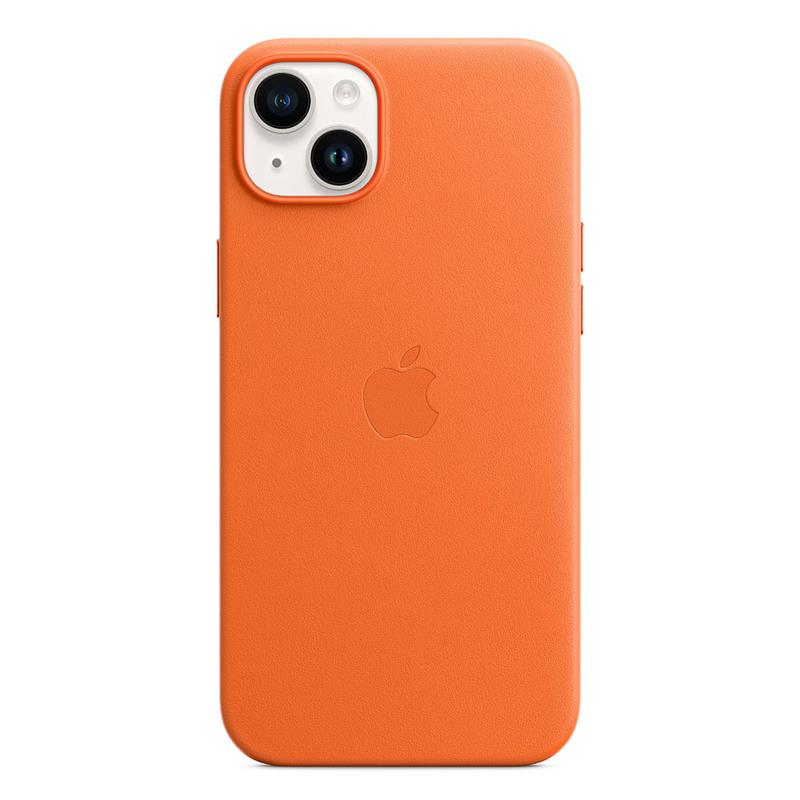 Apple iPhone 14 Plus Leather Case with MagSafe - Orange 