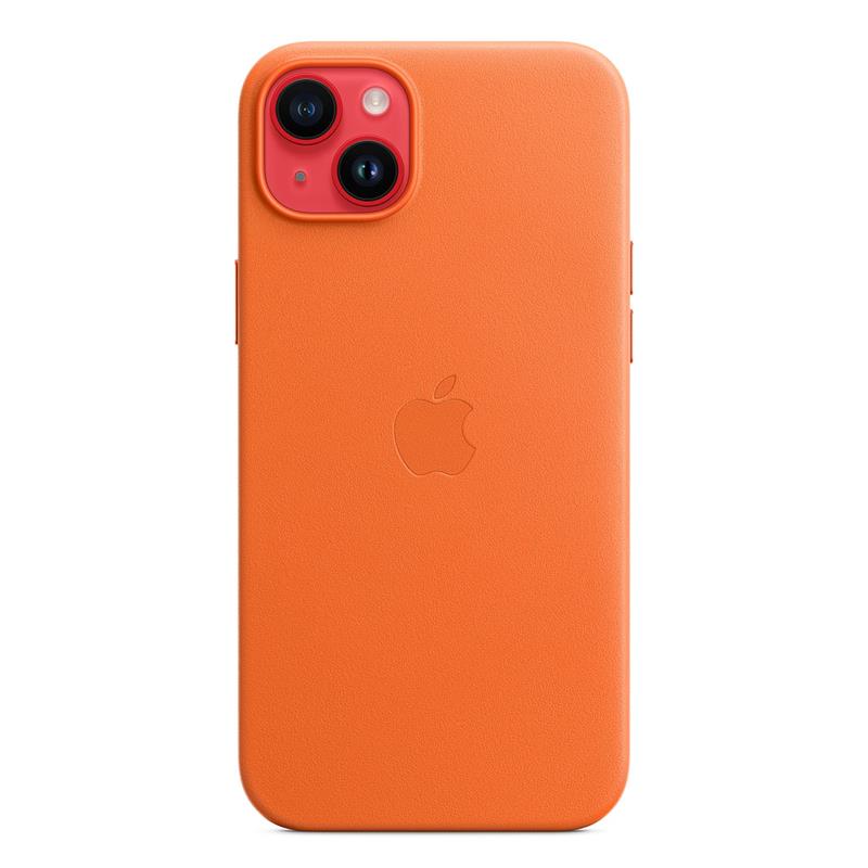 Apple iPhone 14 Plus Leather Case with MagSafe - Orange 