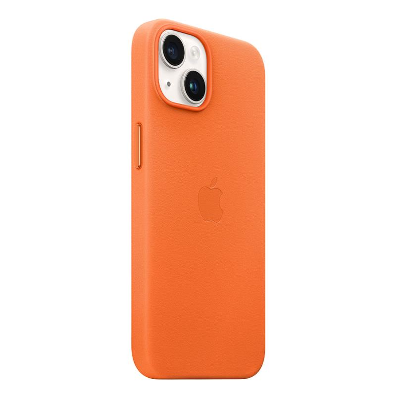 Apple iPhone 14 Plus Leather Case with MagSafe - Orange 