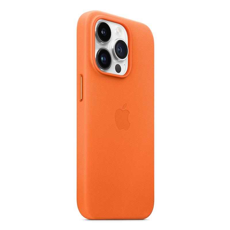 Apple iPhone 14 Pro Max Leather Case with MagSafe - Orange 