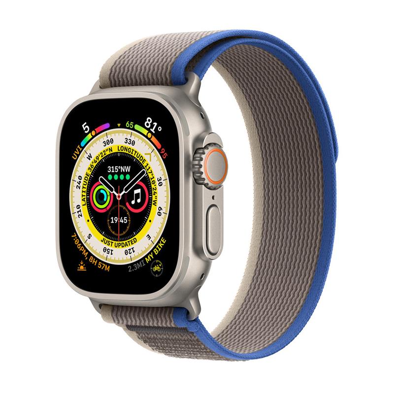 Apple Watch 49mm Blue/Gray Trail Loop - S/M 