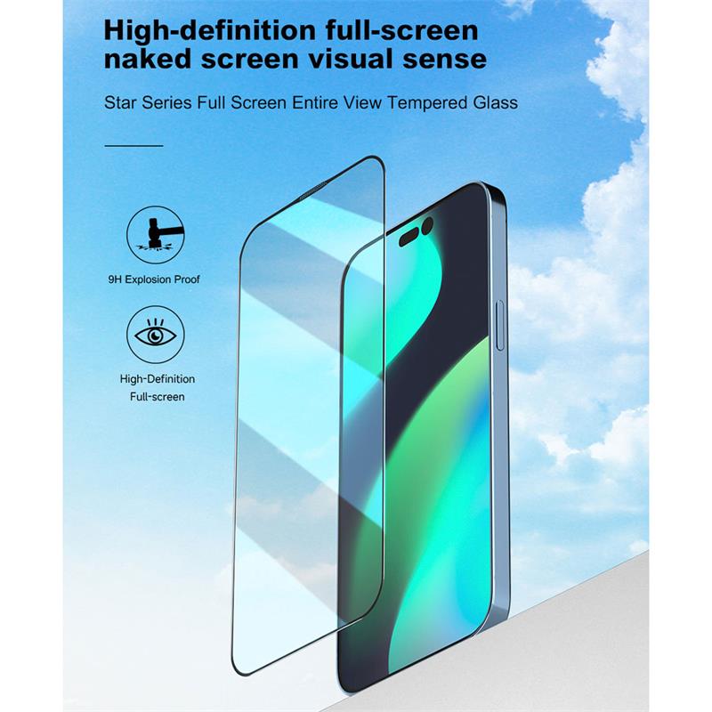 Devia ochranné sklo Star Series pre iPhone 14 Pro - Black Frame 