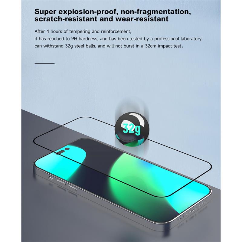 Devia ochranné sklo Star Series pre iPhone 14 Pro - Black Frame 