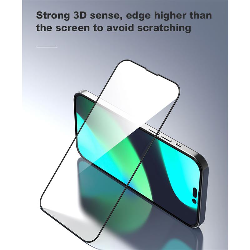 Devia ochranné sklo Van Series Silicone Edge pre iPhone 14 Plus/13 Pro Max - Black Frame 