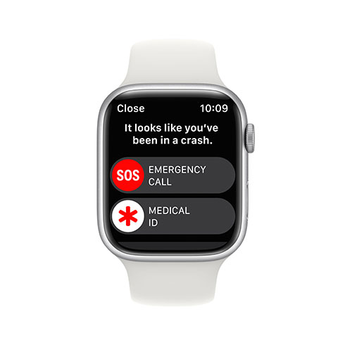Apple Watch Series 8 GPS + Cellular 45mm Strieborné hliníkové puzdro s bielym športovým remienkom  