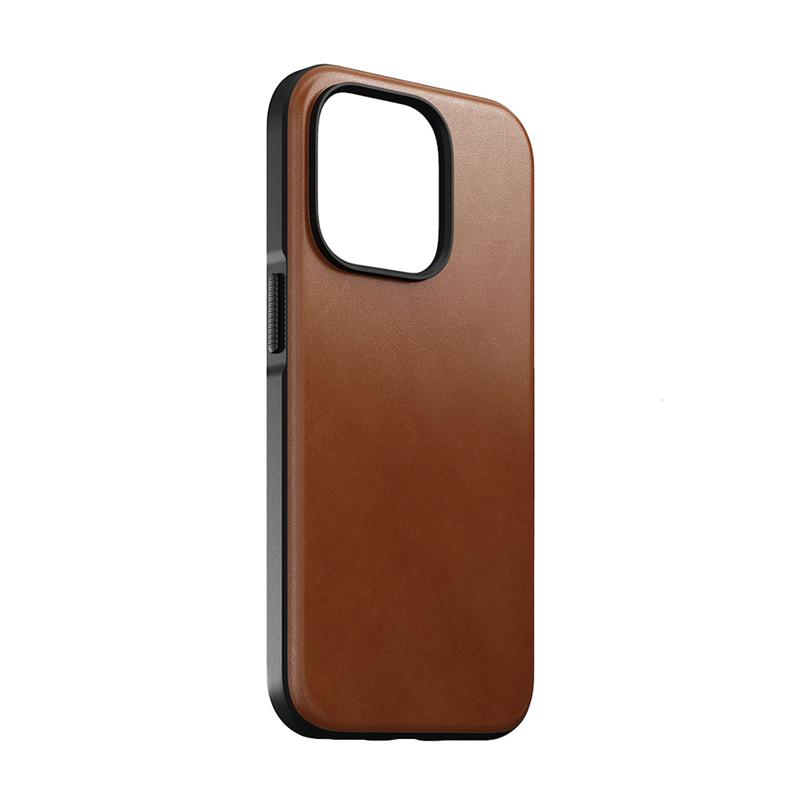 Nomad kryt Modern Leather Case Magsafe pre iPhone 14 Pro - English Tan 