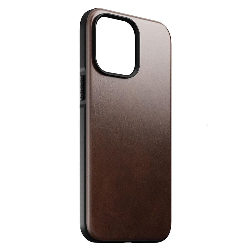 Nomad kryt Modern Leather Case Magsafe Horween pre iPhone 14 Pro Max - Rustic Brown 