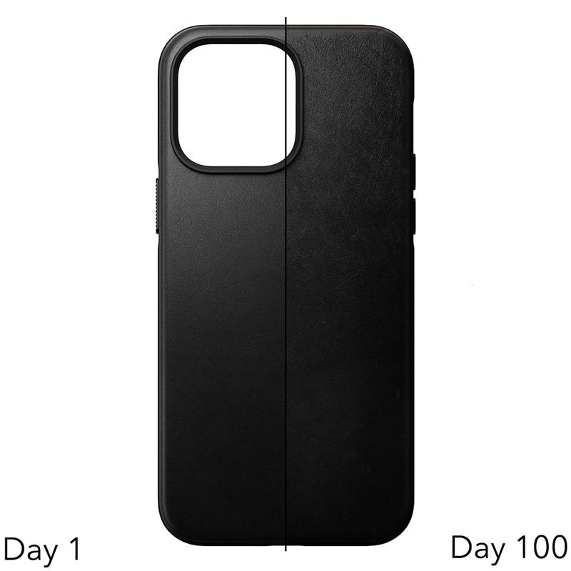 Nomad kryt Modern Leather Case Magsafe pre iPhone 14 Pro Max - Black 