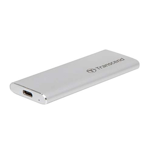 Transcend SSD 250GB ESD260C USB 3.1 Gen 2 - Silver Aluminium 