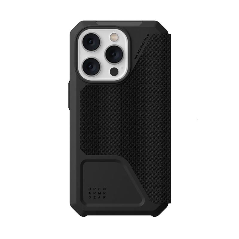 UAG puzdro Metropolis Folio pre iPhone 14 Pro - Kevlar Black 