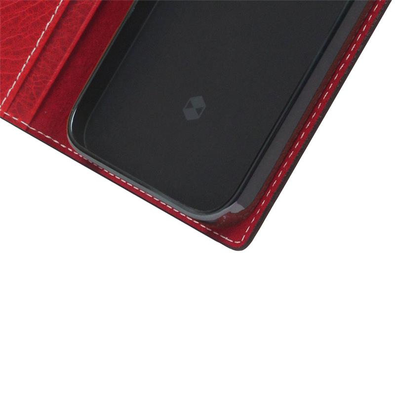 SLG Design puzdro D7 Italian Wax Leather pre iPhone 14 Pro Max - Red 