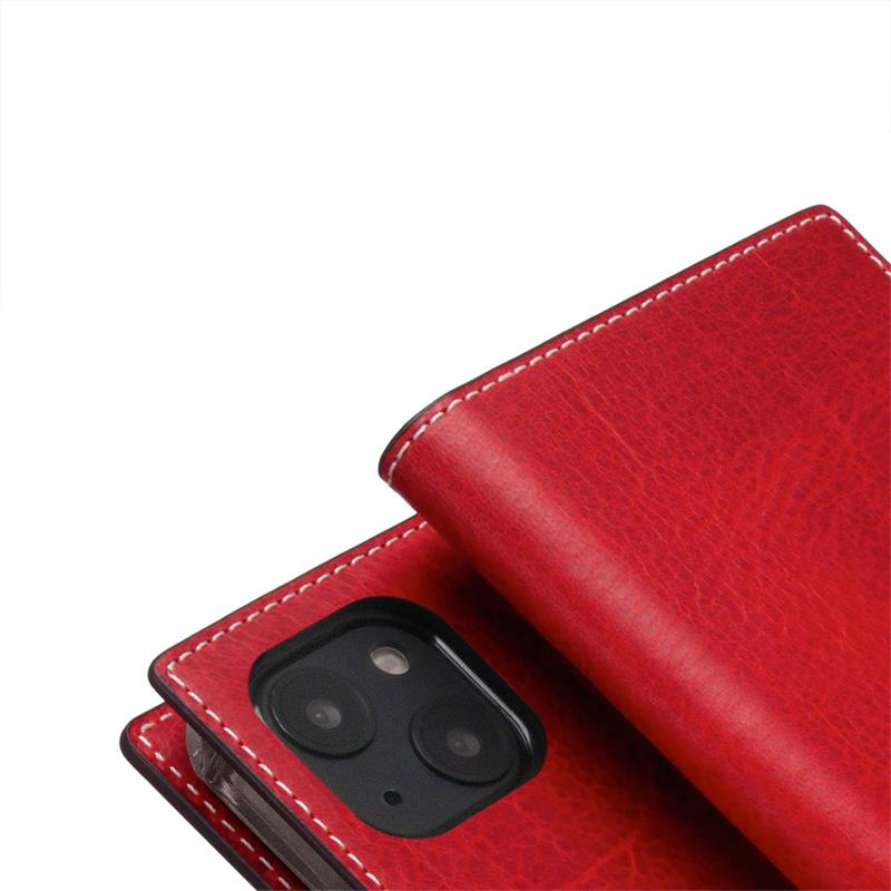 SLG Design puzdro D7 Italian Wax Leather pre iPhone 14 Plus - Red 