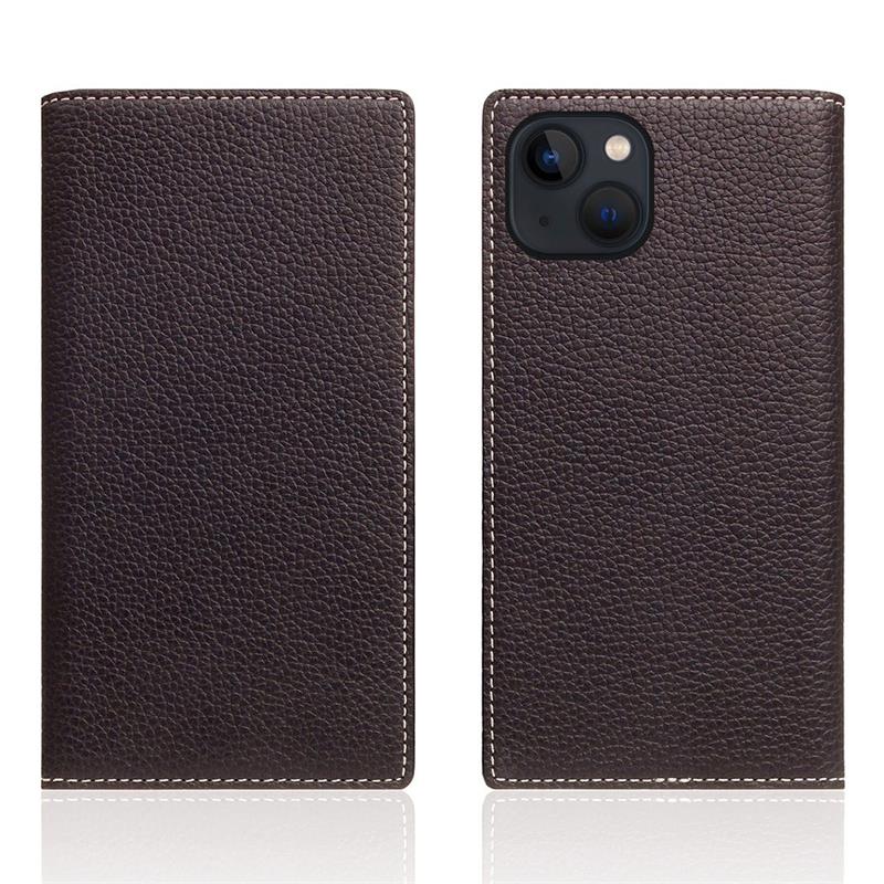 SLG Design puzdro D8 Full Grain Leather pre iPhone 14 - Brown Cream 