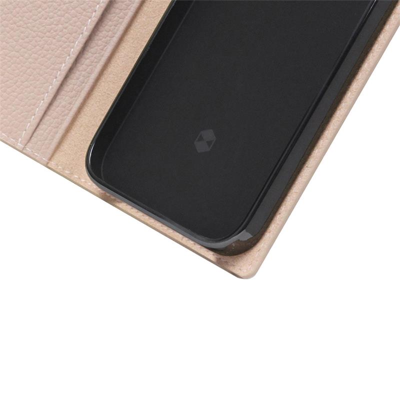 SLG Design puzdro D8 Full Grain Leather pre iPhone 14 - Light Cream 
