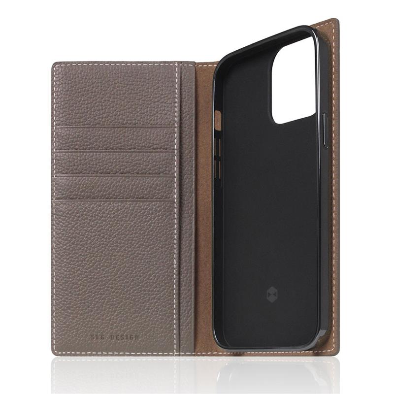 SLG Design puzdro D8 Full Grain Leather pre iPhone 14 Pro - Etoff Cream 