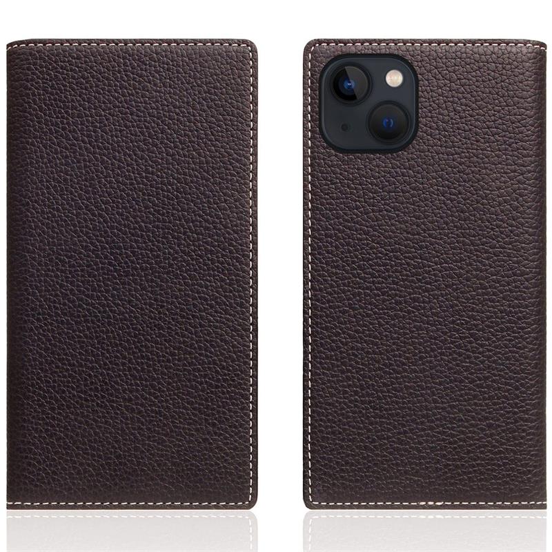 SLG Design puzdro D8 Full Grain Leather pre iPhone 14 Plus - Brown Cream 