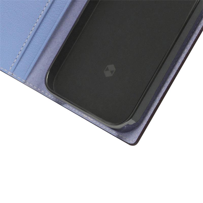 SLG Design puzdro D9 France Chevere Sully Leather Diary pre iPhone 14 Pro - Blue Vista 