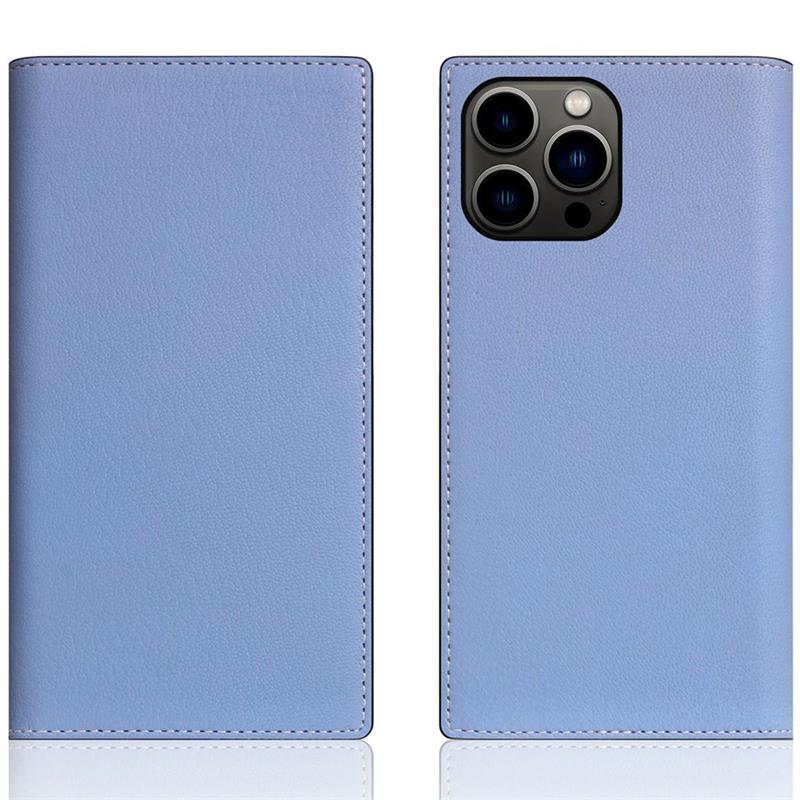SLG Design puzdro D9 France Chevere Sully Leather Diary pre iPhone 14 Pro Max - Blue Vista 