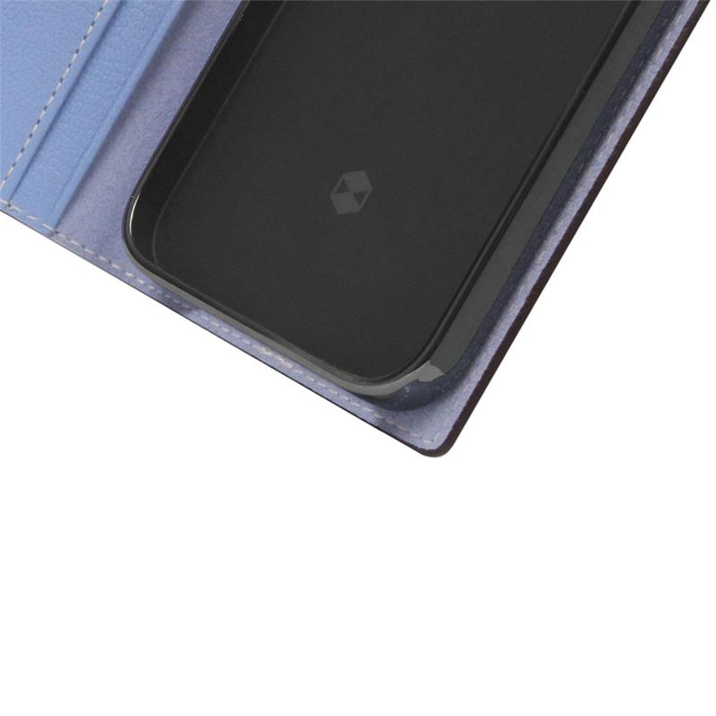 SLG Design puzdro D9 France Chevere Sully Leather Diary pre iPhone 14 Pro Max - Blue Vista 