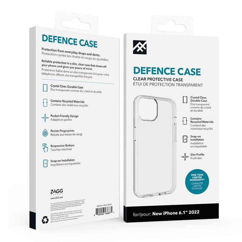 iFrogz kryt Defence pre iPhone 14 - Clear 