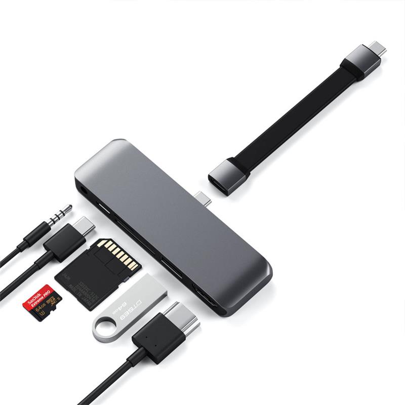 Satechi USB-C Mobile Pro Hub SD pre iPad Pro/Air 10.9" - Space Gray 
