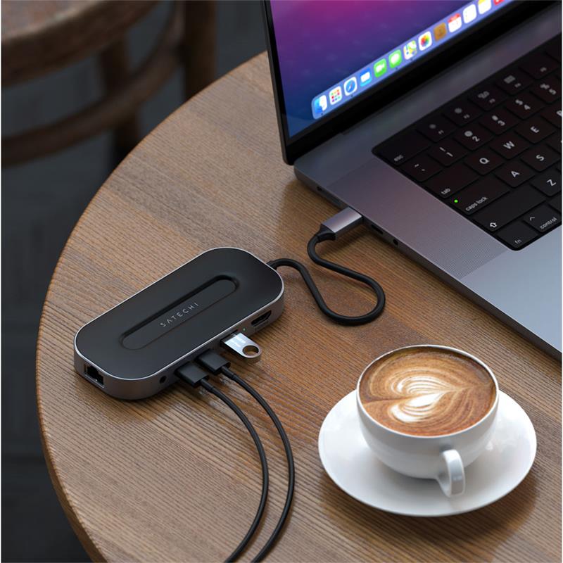 Satechi USB-4 Multiport Adapter with 2.5G Ethernet - Space Gray Aluminium 