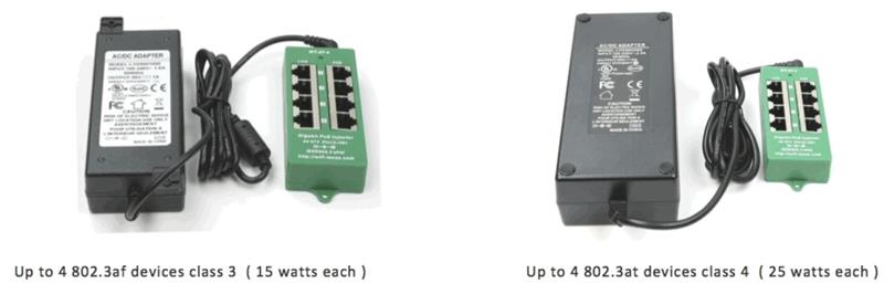 POE-PAN4-GBATF 802.3af/at gigabitový stíněný 4-portový PoE panel 