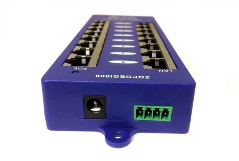 POE-PAN8-GB Gigabitový stíněný 8-portový PoE panel