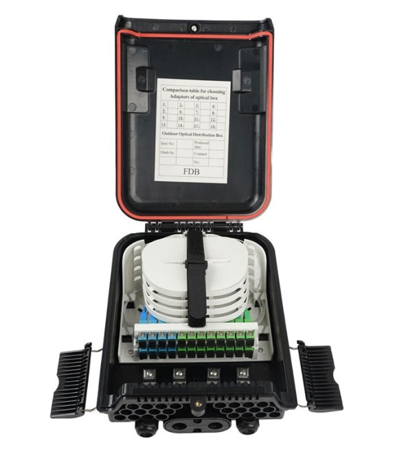 SJ-FTTH-SK18-A2 Distribuční box 96 vl., 24 SC adaptérů, neosazený 