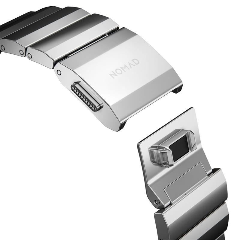 Nomad remienok pre Apple Watch 44-49 mm - Steel Band/Silver Hardware 