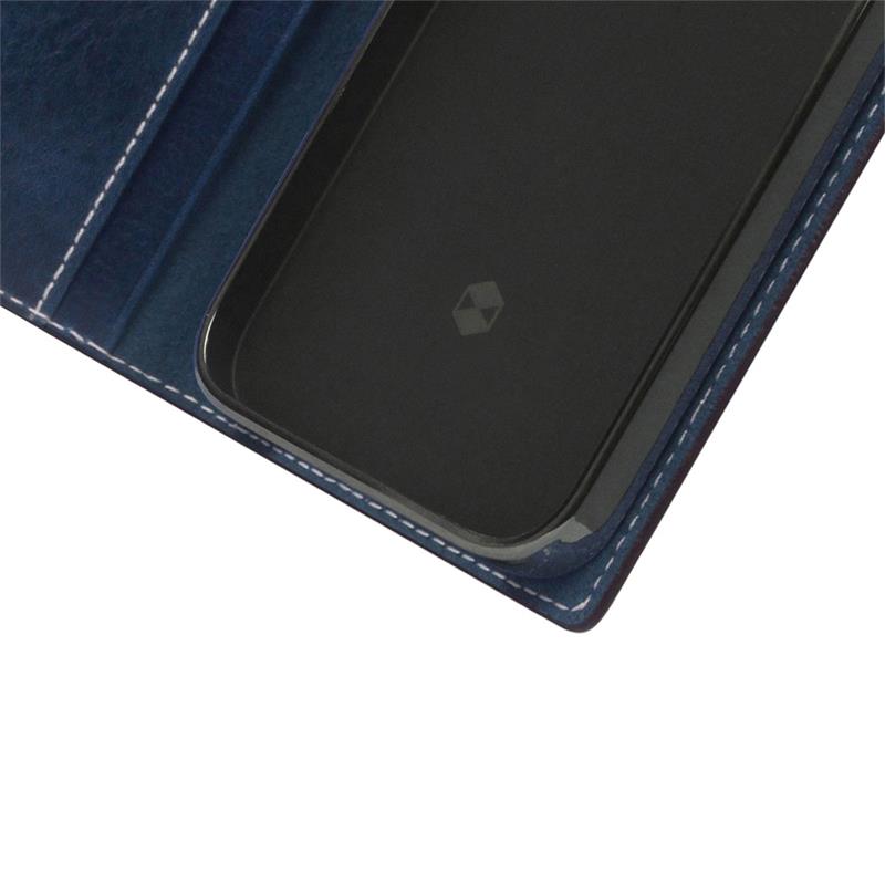 SLG Design puzdro D+ Italian Temponata Leather pre iPhone 14 Pro - Blue 