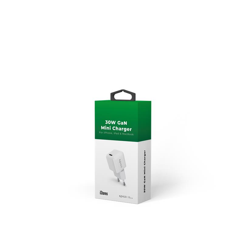 iStores by Epico 30W GaN Mini Charger - biely 