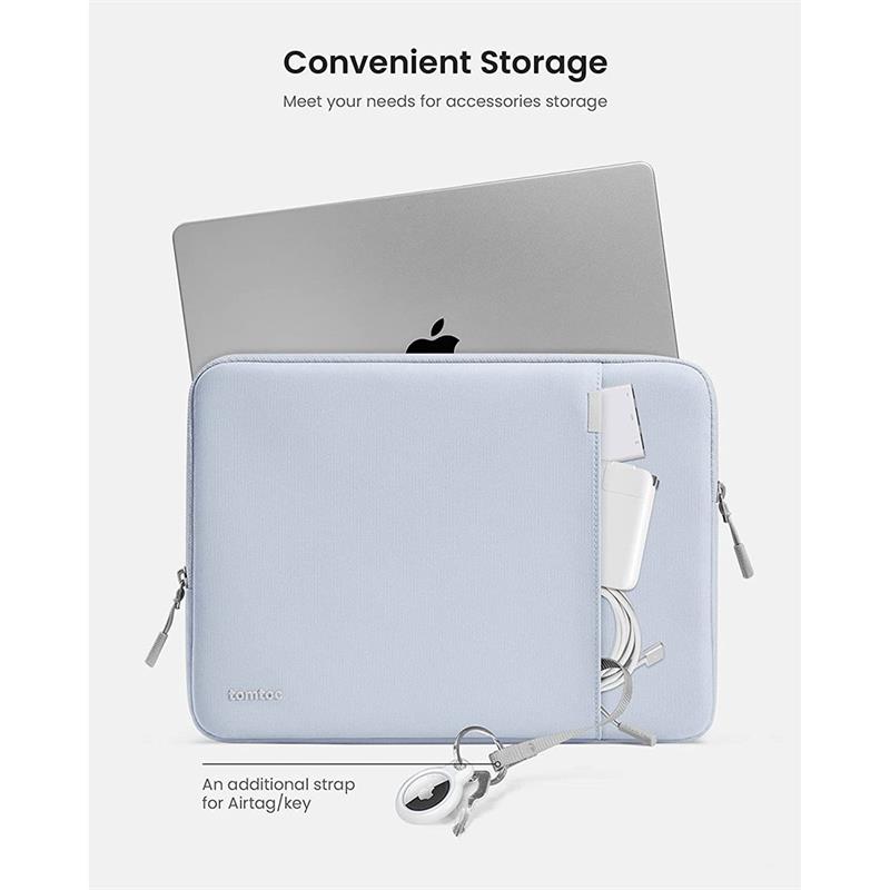 Tomtoc puzdro 360 Protective Sleeve pre Macbook Air/Pro 13" 2020 - Mist Blue 