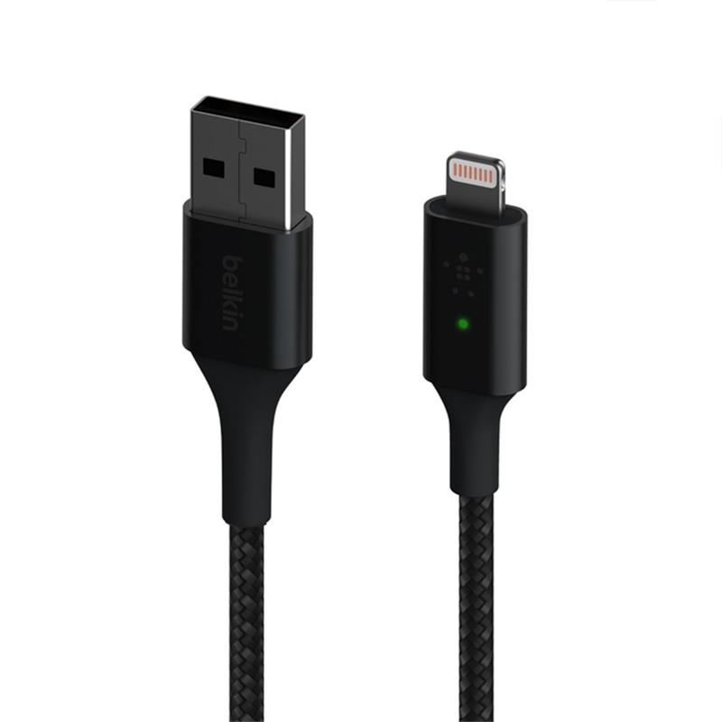Belkin kábel Boost Charge Smart LED USB-A to Lightning 1.2m - Gray 