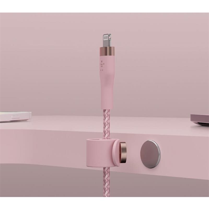 Belkin kábel Boost Charge Pro Flex USB-A to Lightning 3m - Pink 