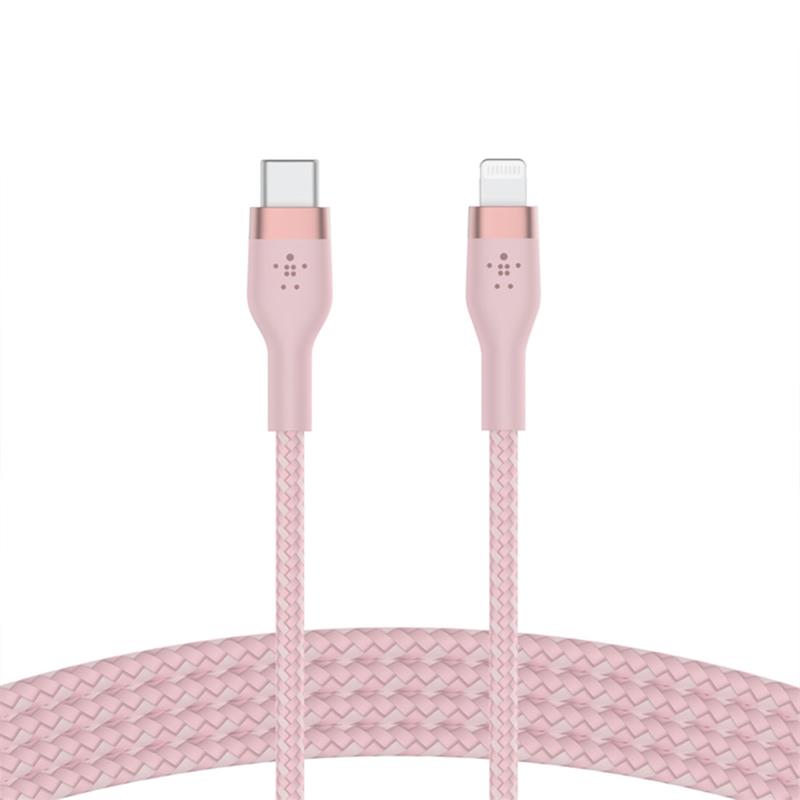 Belkin kábel Boost Charge Pro Flex USB-C to Lightning 2m - Pink 