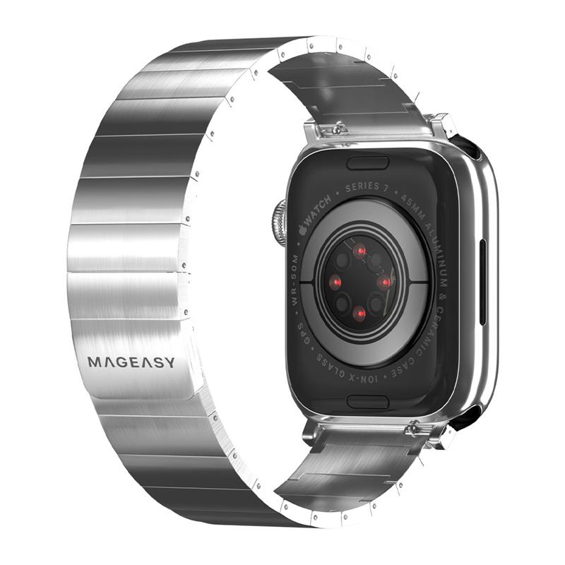 SwitchEasy remienok Maestro Magnetic Stainless Steel pre Apple Watch 44/45/49mm - Silver 