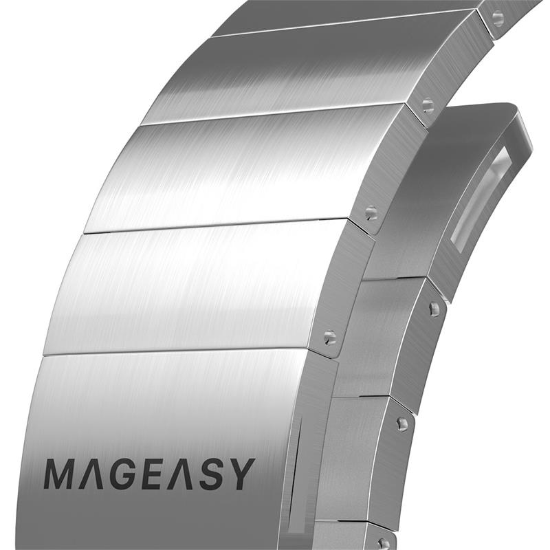 SwitchEasy remienok Maestro Magnetic Stainless Steel pre Apple Watch 44/45/49mm - Silver 