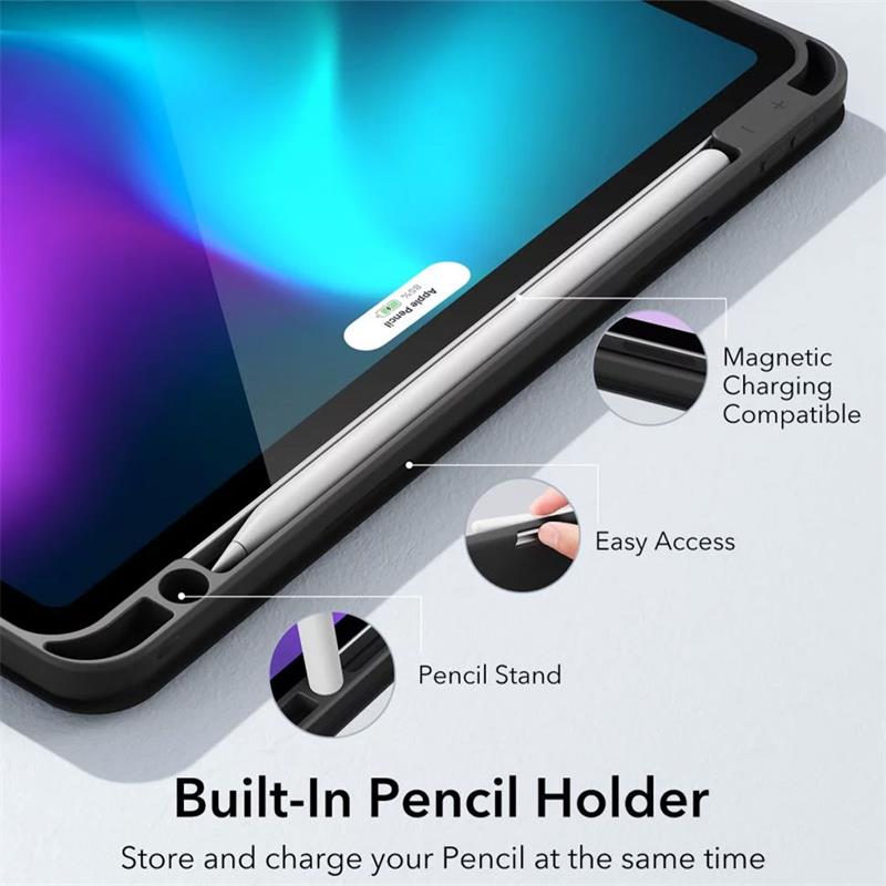 ESR puzdro Silicon Rebound Pencil Case pre iPad Pro 11" 2022/2021 - Black 
