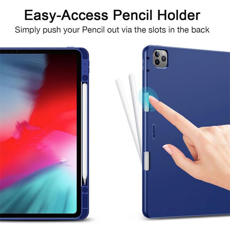 ESR puzdro Silicon Rebound Pencil Case pre iPad Pro 12.9" 2020 - Navy Blue 