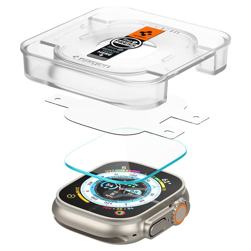 Spigen ochranné sklo Glas.tR EZ Fit pre Apple Watch Ultra 2 ks - Clear 