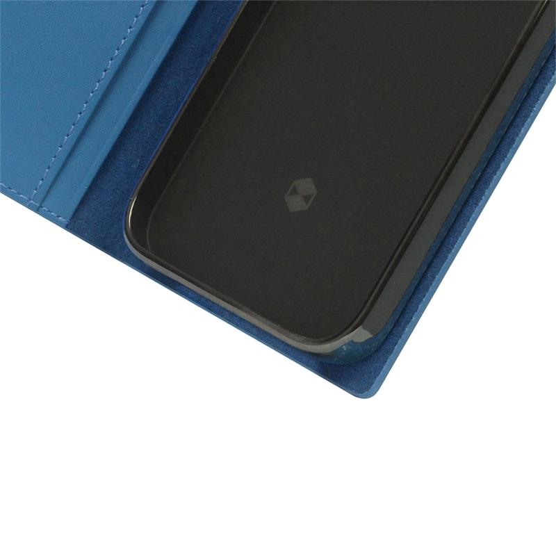 SLG Design puzdro D+ Italian Carbon Leather Diary pre iPhone 14 Plus - Blue 