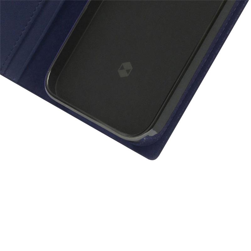 SLG Design puzdro D+ Italian Carbon Leather Diary pre iPhone 14 Pro Max - Navy 