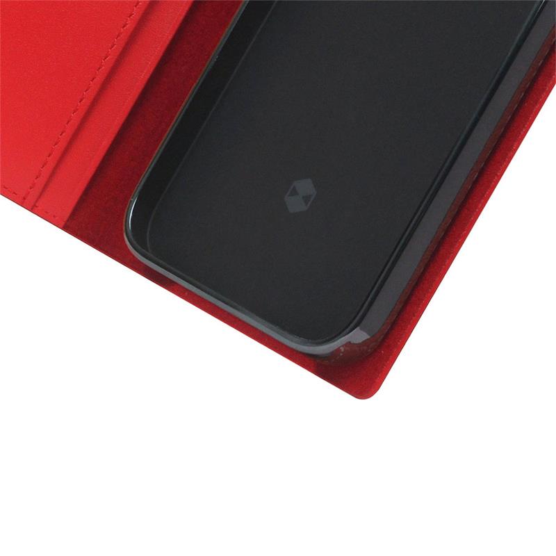 SLG Design puzdro D+ Italian Carbon Leather Diary pre iPhone 14 Pro - Red 
