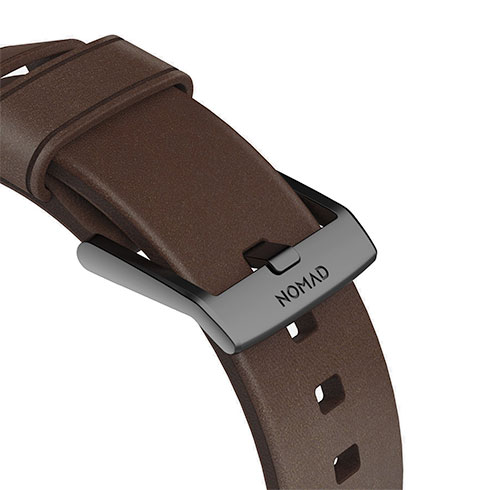 Nomad kožený remienok pre Apple Watch 44-49mm - Modern Brown/Black Hardware 
