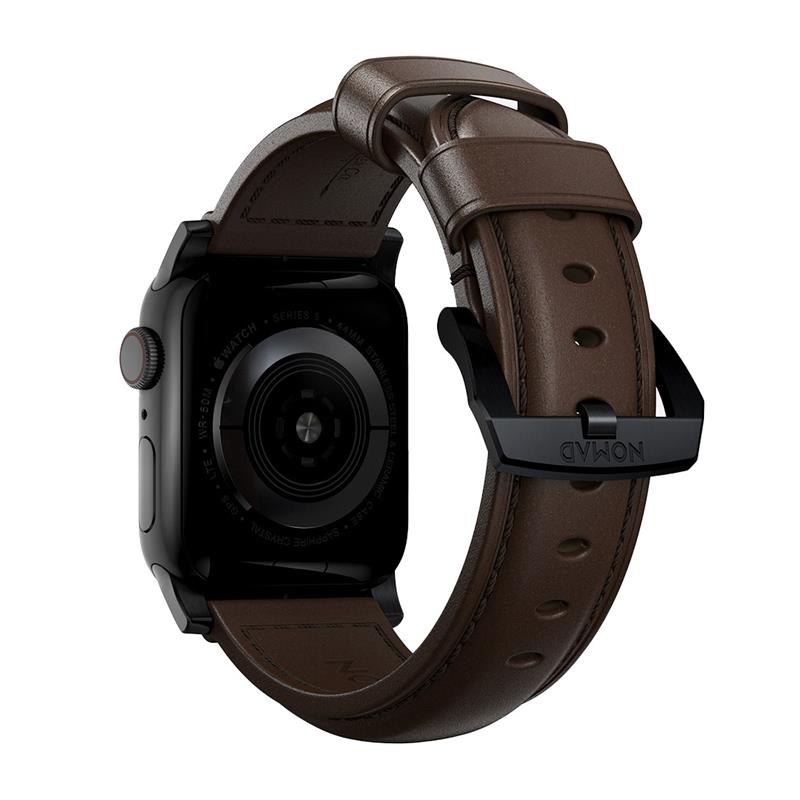 Nomad kožený remienok pre Apple Watch 38/40/41 mm - Traditional Brown/Black Hardware 