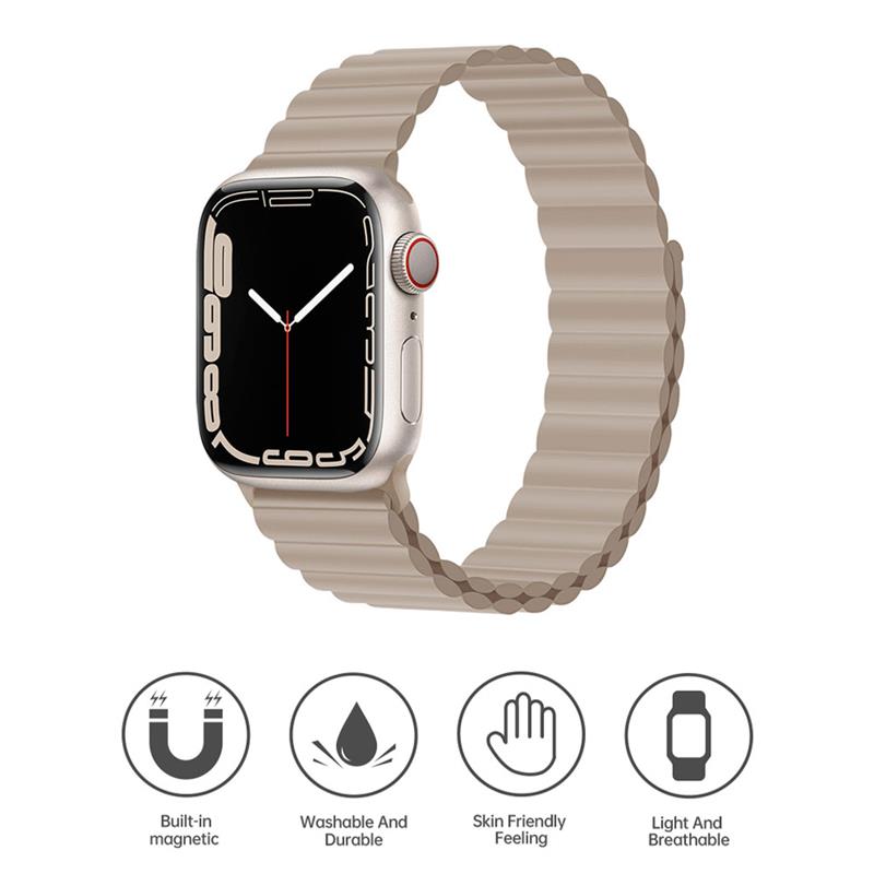 Devia remienok Deluxe Series Sport3 Silicone Magnet Band 40/41/42mm - Saddle Brown 