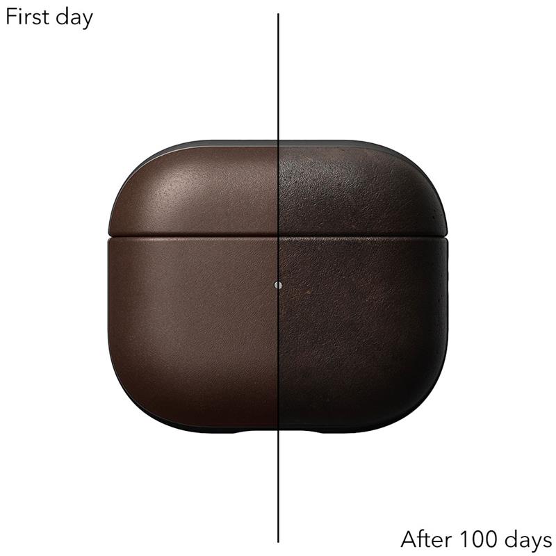 Nomad puzdro Modern Leather Case pre Apple Airpods 3 - Rustic Brown 